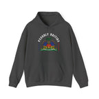 Proudly Haitian Haiti Coat of Arms Patriotic Unisex Heavy Blend™ Hooded Sweatshirt