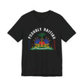 Proudly Haitian Haiti Coat of Arms Patriotic Unisex Jersey Short Sleeve Tee