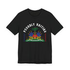 Proudly Haitian Haiti Coat of Arms Patriotic Unisex Jersey Short Sleeve Tee