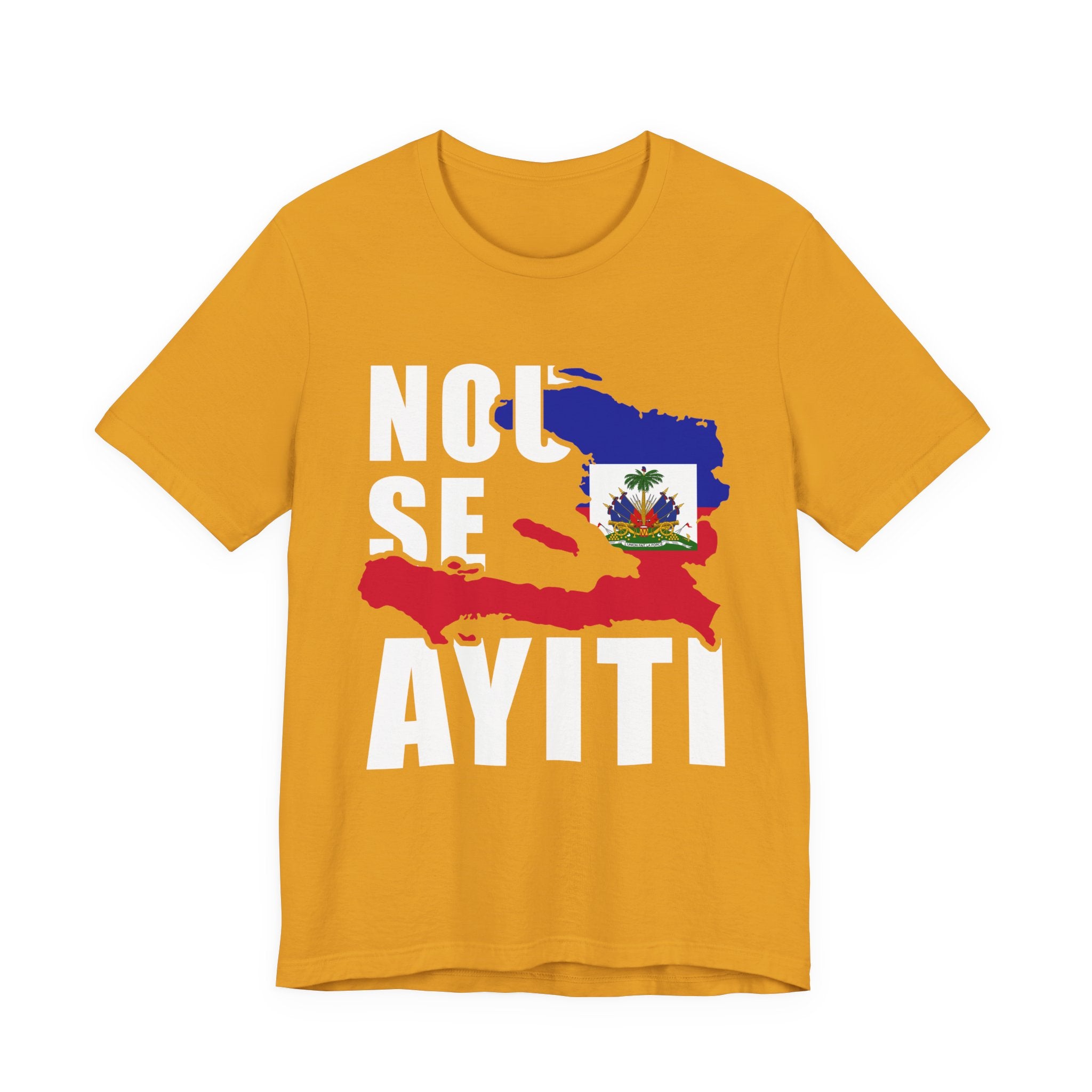 Nou Se Ayiti Haitian Flag Map Patriotic Unisex Jersey Short Sleeve Tee