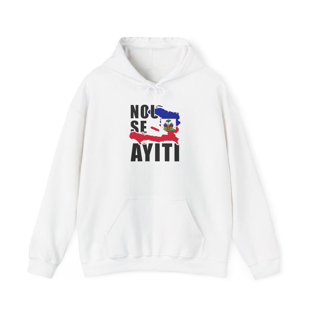 Nou Se Ayiti Haitian Flag Map Patriotic Unisex Heavy Blend™ Hooded Sweatshirt