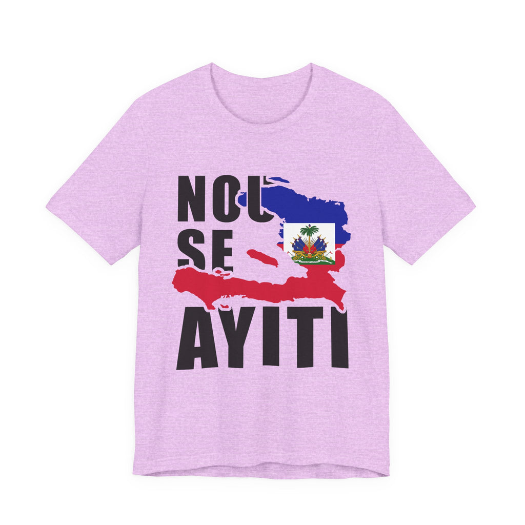 Nou Se Ayiti Haitian Flag Map Patriotic Unisex Jersey Short Sleeve Tee