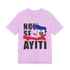 Nou Se Ayiti Haitian Flag Map Patriotic Unisex Jersey Short Sleeve Tee