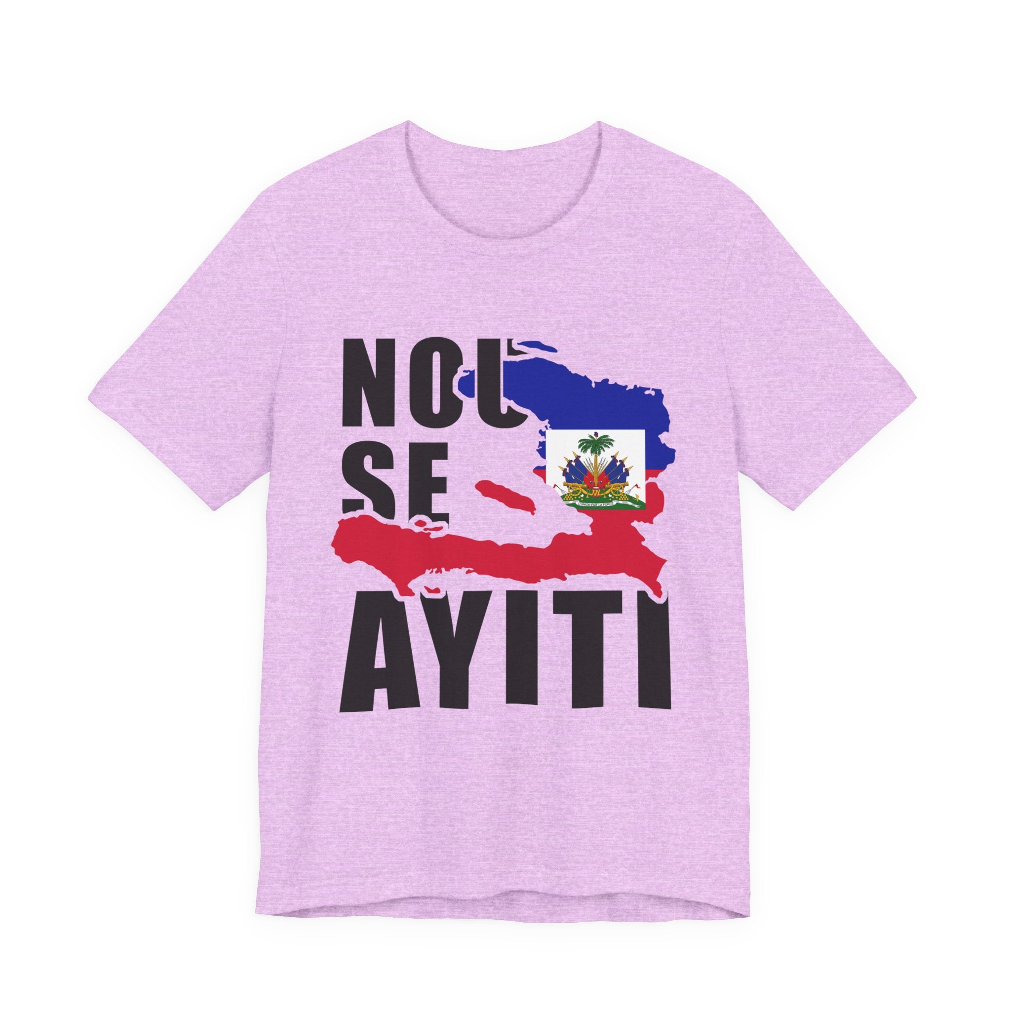 Nou Se Ayiti Haitian Flag Map Patriotic Unisex Jersey Short Sleeve Tee