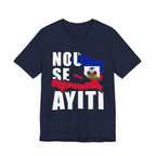 Nou Se Ayiti Haitian Flag Map Patriotic Unisex Jersey Short Sleeve Tee