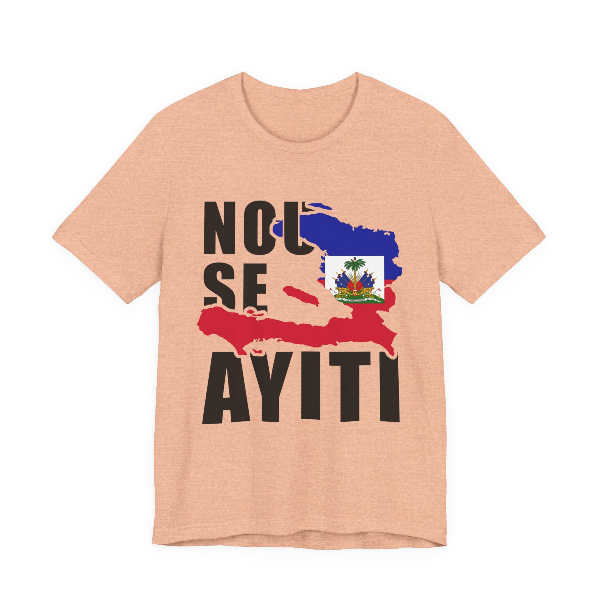 Nou Se Ayiti Haitian Flag Map Patriotic Unisex Jersey Short Sleeve Tee