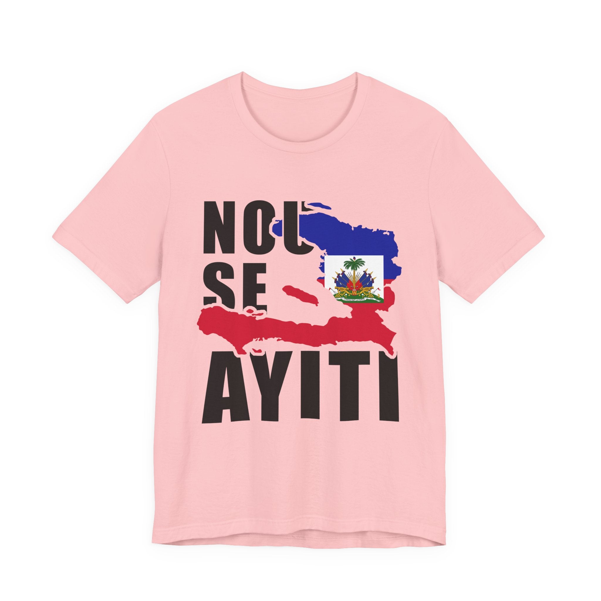 Nou Se Ayiti Haitian Flag Map Patriotic Unisex Jersey Short Sleeve Tee