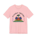 Proudly Haitian Haiti Coat of Arms Patriotic Unisex Jersey Short Sleeve Tee