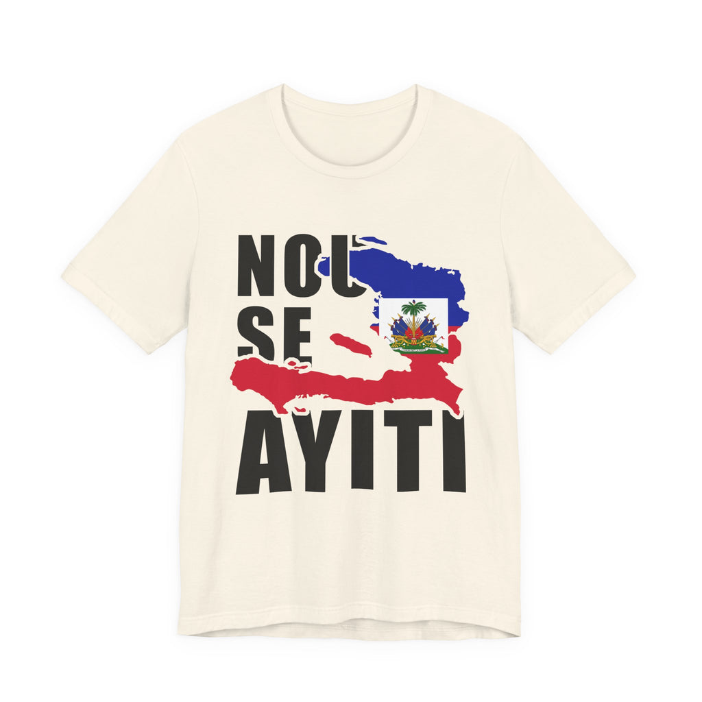 Nou Se Ayiti Haitian Flag Map Patriotic Unisex Jersey Short Sleeve Tee