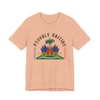 Proudly Haitian Haiti Coat of Arms Patriotic Unisex Jersey Short Sleeve Tee