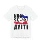 Nou Se Ayiti Haitian Flag Map Patriotic Unisex Jersey Short Sleeve Tee